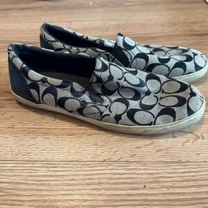 Black and Gray Slip-On Sneakers